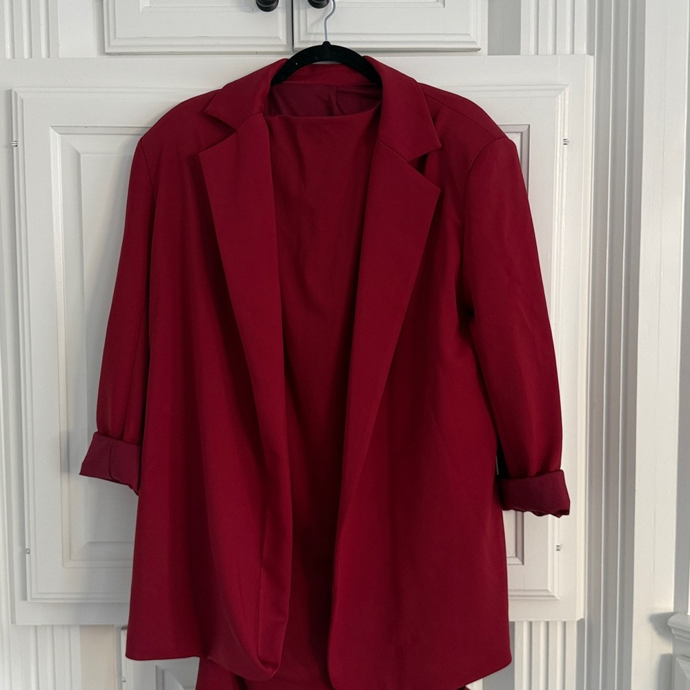Chic Red Blazer and Dress Set SHIPS FREE NWT